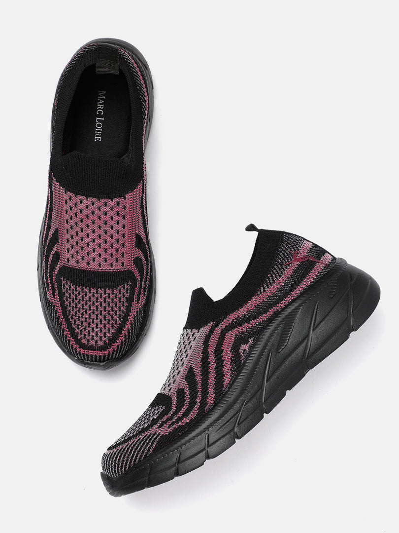 Marc Loire Women's Athleisure Knitted Active Wear Slip-On Sneaker Shoes