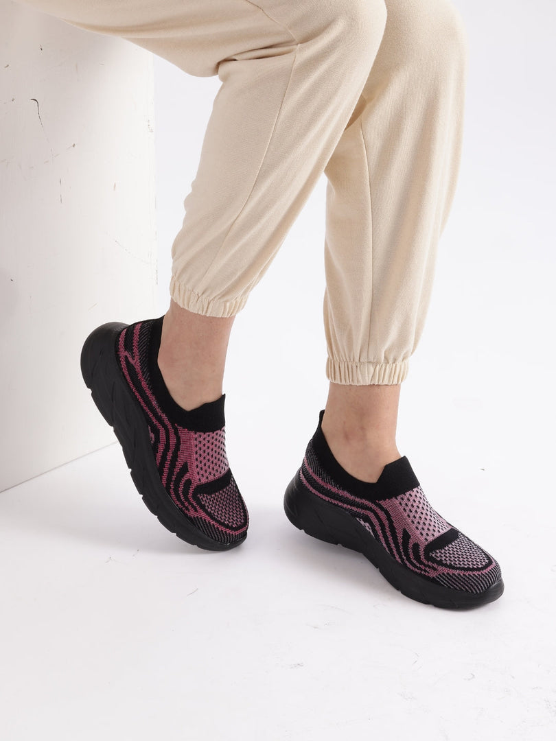 Marc Loire Women's Athleisure Knitted Active Wear Slip-On Sneaker Shoes