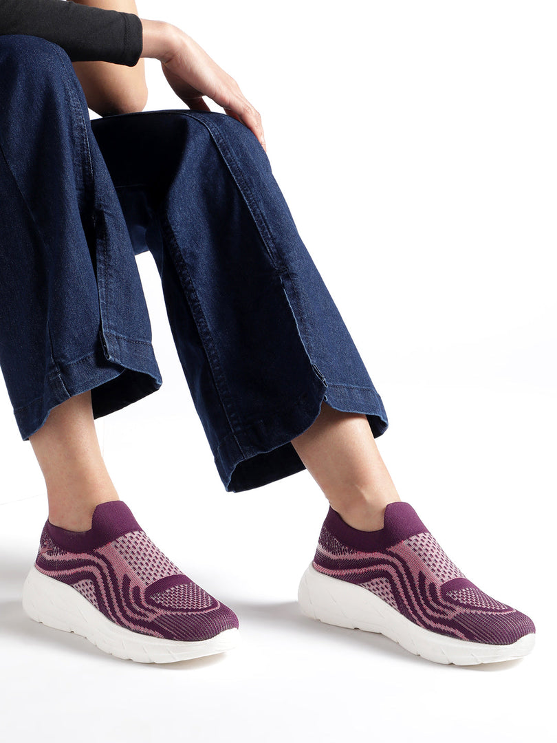 Marc Loire Women's Athleisure Knitted Active Wear Slip-On Sneaker Shoes