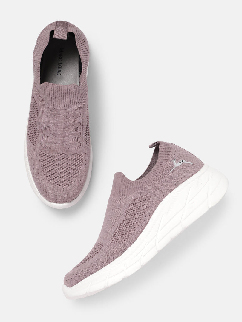 Marc Loire Women Nude Woven Design Slip-On Casual Shoes