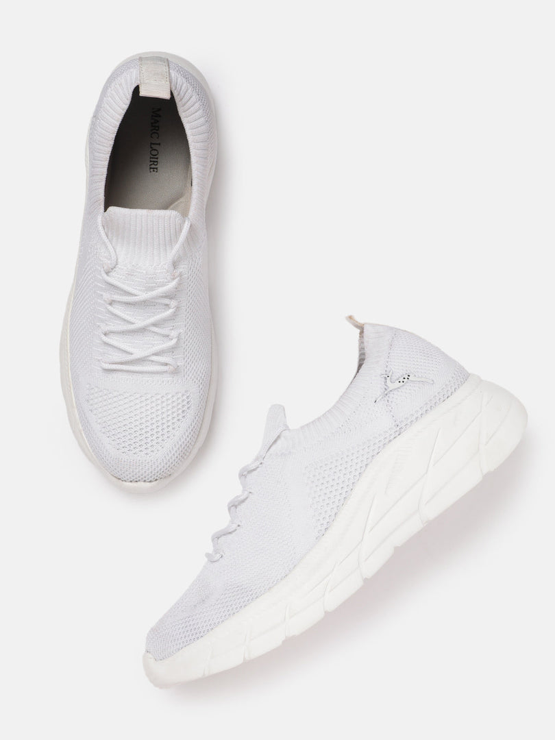 Marc Loire Women White Woven Design Slip-On Casual Shoes