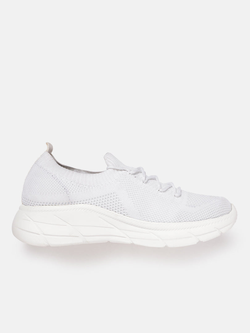 Marc Loire Women White Woven Design Slip-On Casual Shoes