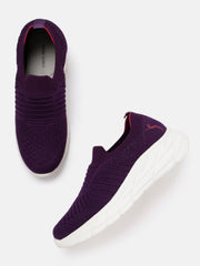 Marc Loire Women Purple Slip-On Woven Design Casual Shoes