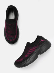 Marc Loire Women Black Slip-On Woven Design Casual Shoes