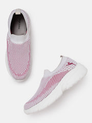 Marc Loire Women Fushia Slip-On Woven Design Casual Shoes
