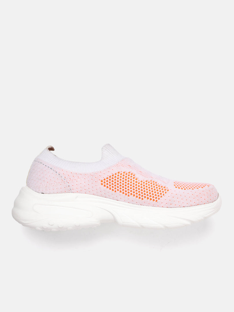 Marc Loire Women Orange Slip-On Woven Design Casual Shoes