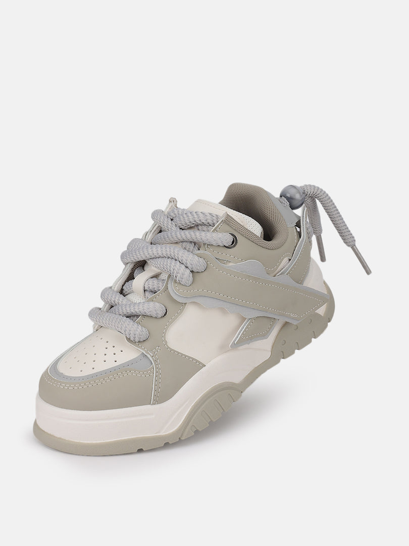 Solid-Lace-Ups-Sneakers
