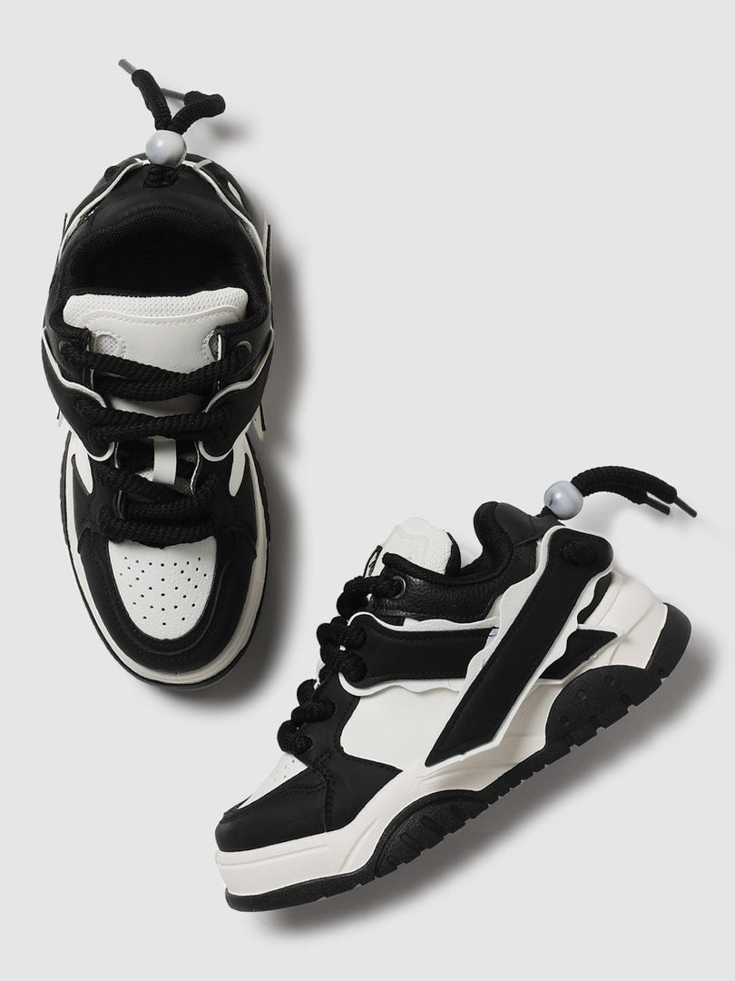 Solid-Lace-Ups-Sneakers