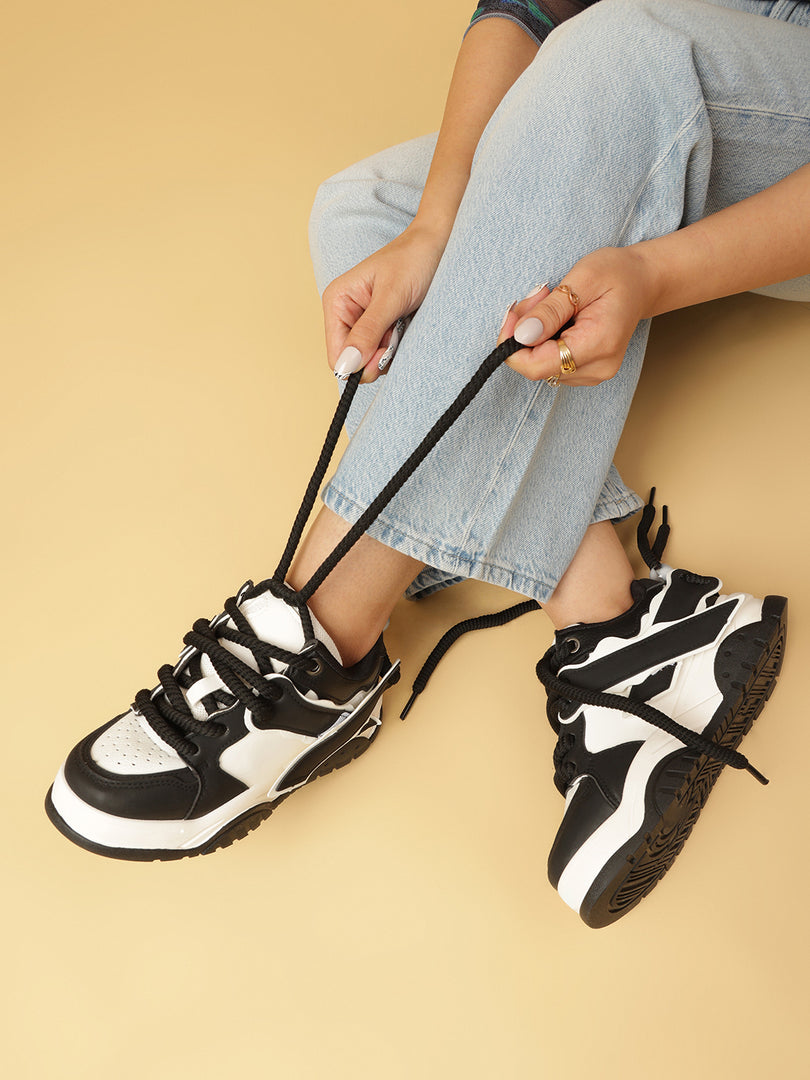 Solid-Lace-Ups-Sneakers