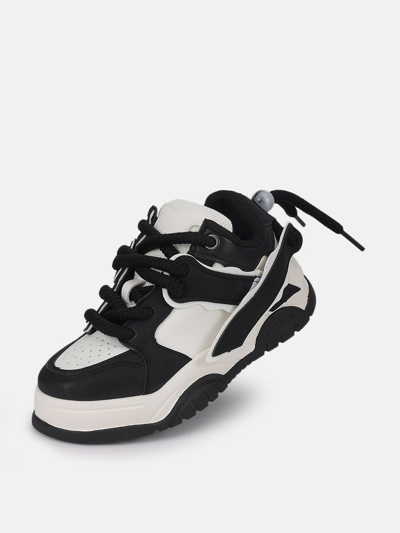 Solid-Lace-Ups-Sneakers