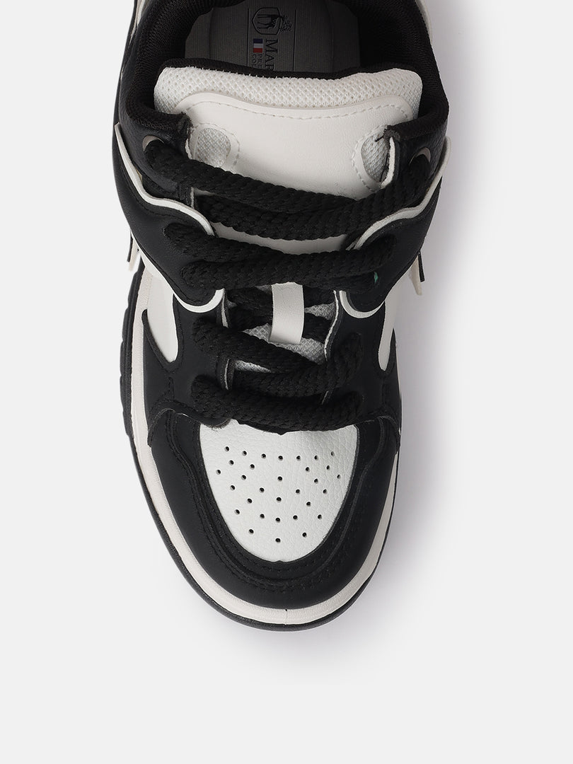 Solid-Lace-Ups-Sneakers