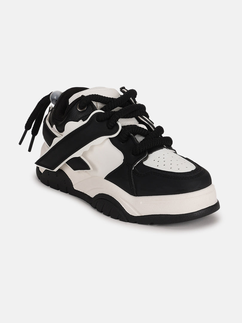 Solid-Lace-Ups-Sneakers