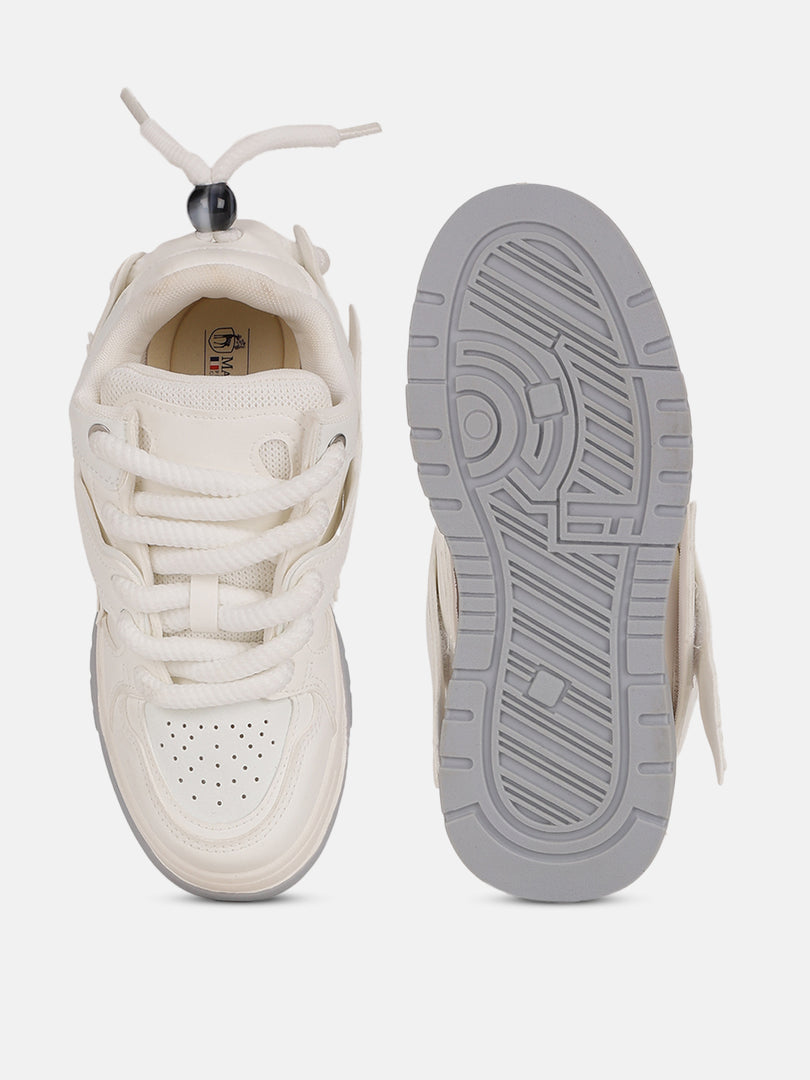Solid-Lace-Ups-Sneakers