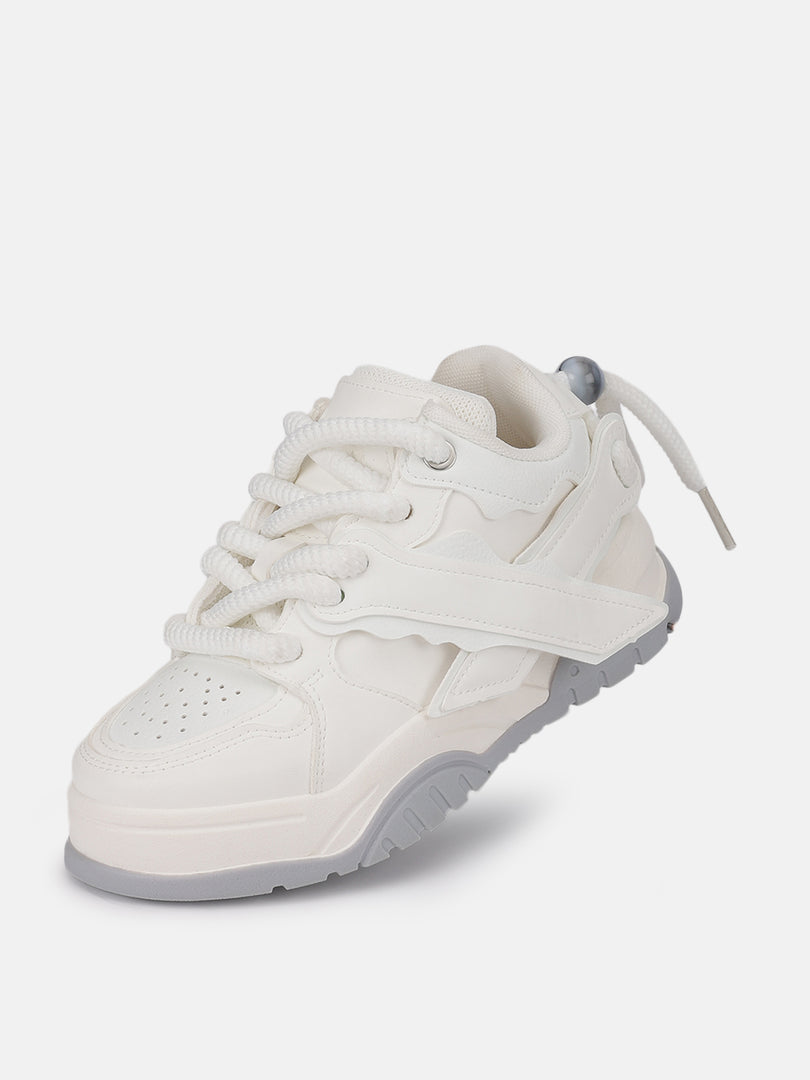 Solid-Lace-Ups-Sneakers