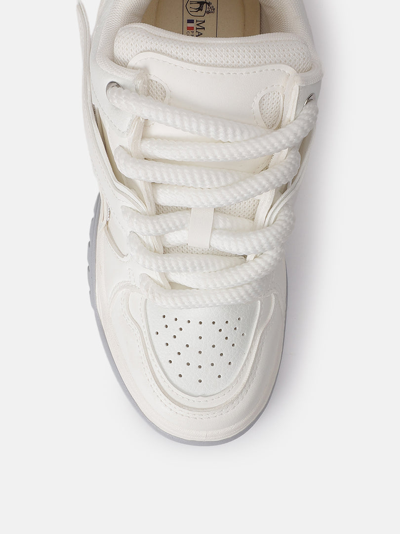 Solid-Lace-Ups-Sneakers