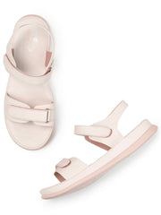 Marc Loire Womes Cream Backstrap Casual Flats Sandals