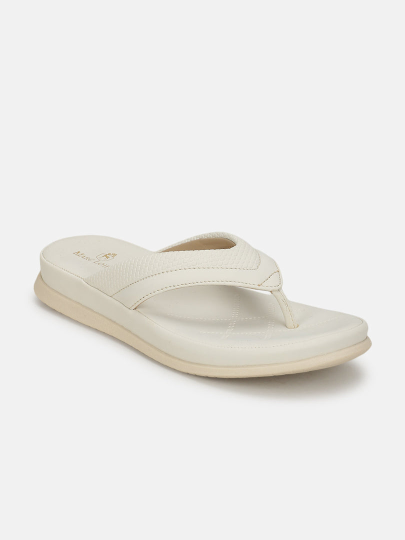 Marc Loire Women Cream Solid Flats