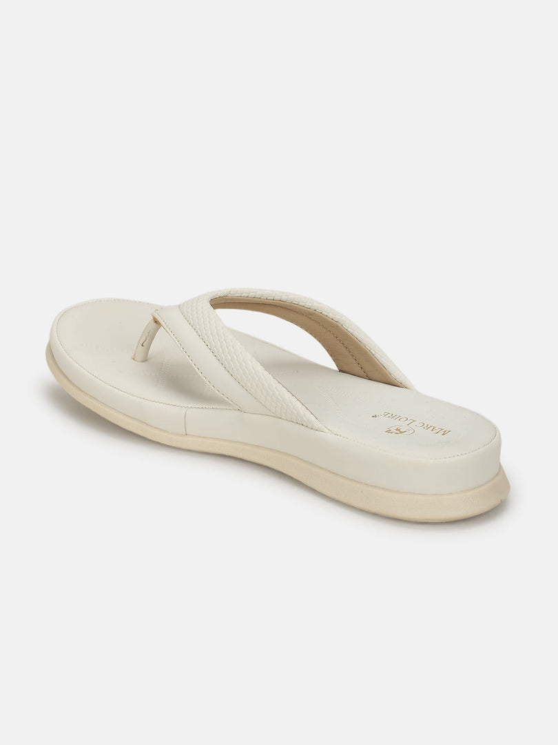 Marc Loire Women Cream Solid Flats