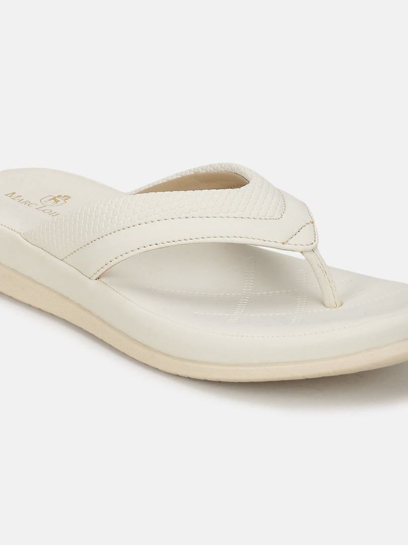 Marc Loire Women Cream Solid Flats