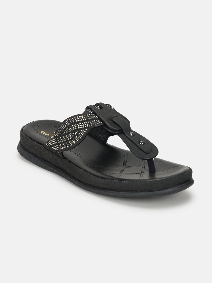 Marc Loire Women Black Solid Flats