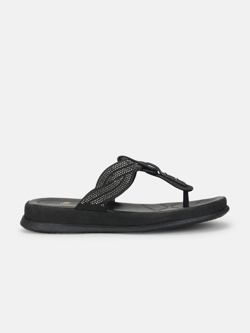 Marc Loire Women Black Solid Flats