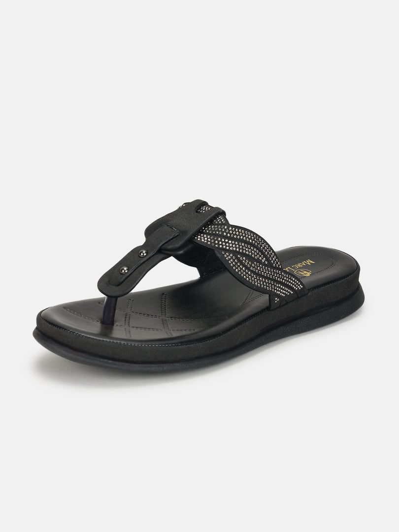 Marc Loire Women Black Solid Flats