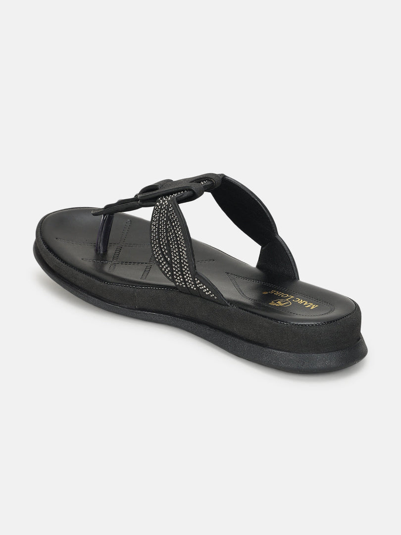 Marc Loire Women Black Solid Flats