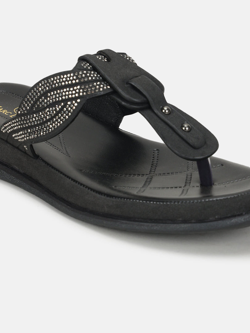 Marc Loire Women Black Solid Flats