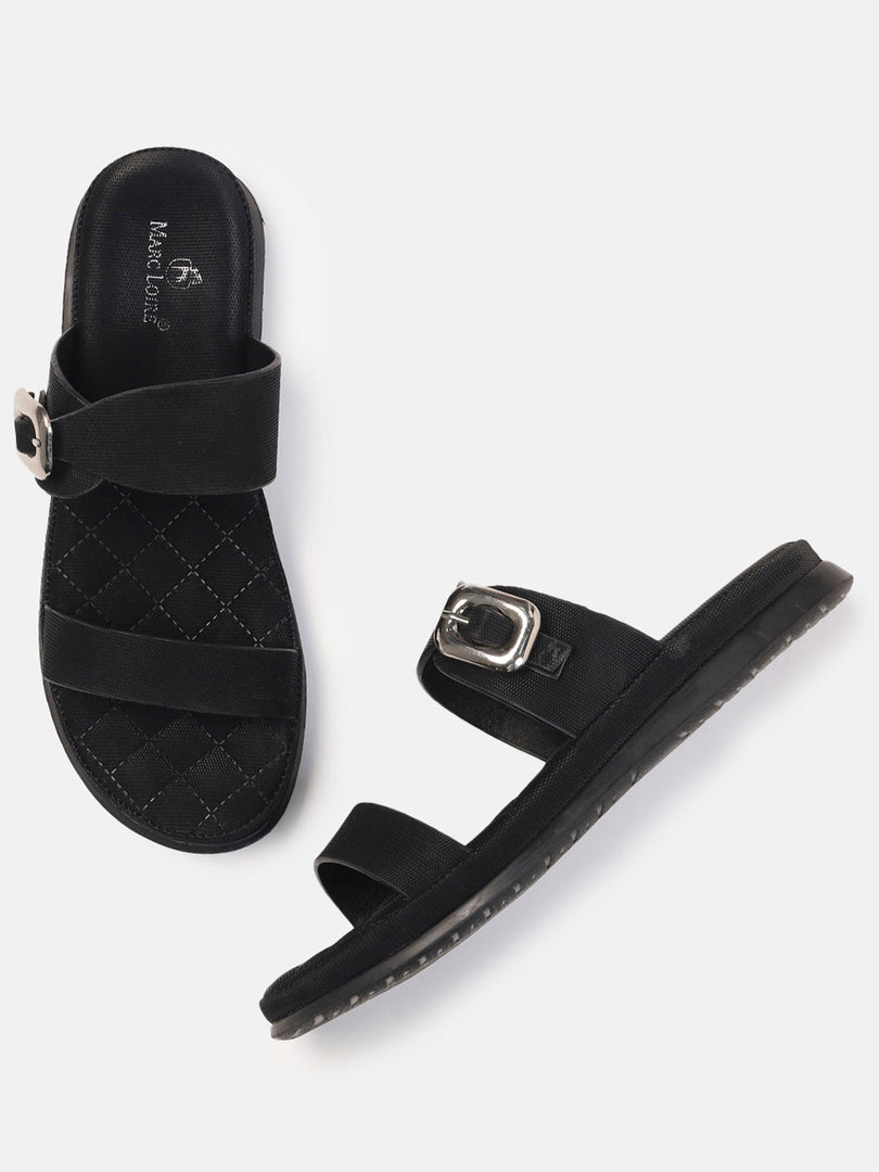 Marc Loire Women Black Solid Flats