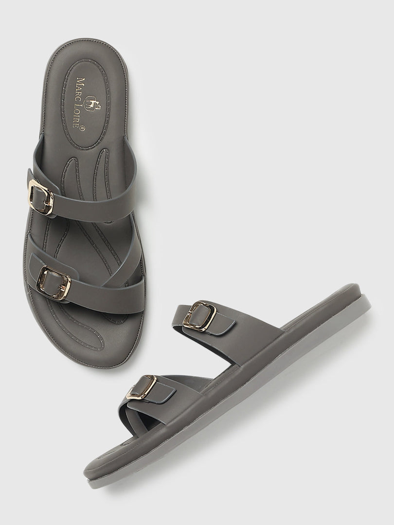 Marc Loire Women Grey Solid Flats