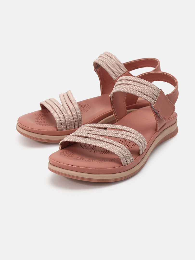 Marc Loire Womens Nude Backstrap Solid Flats Sandals