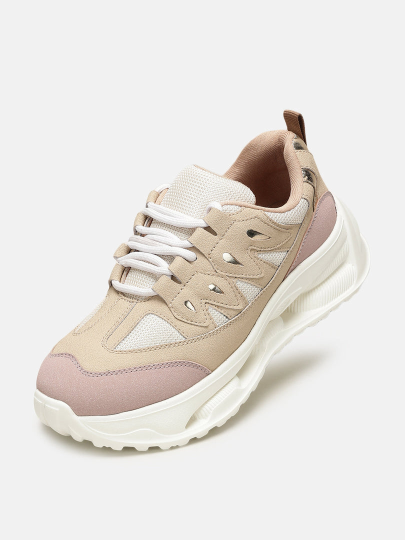 Marc Loire Women Beige PU Sneakers